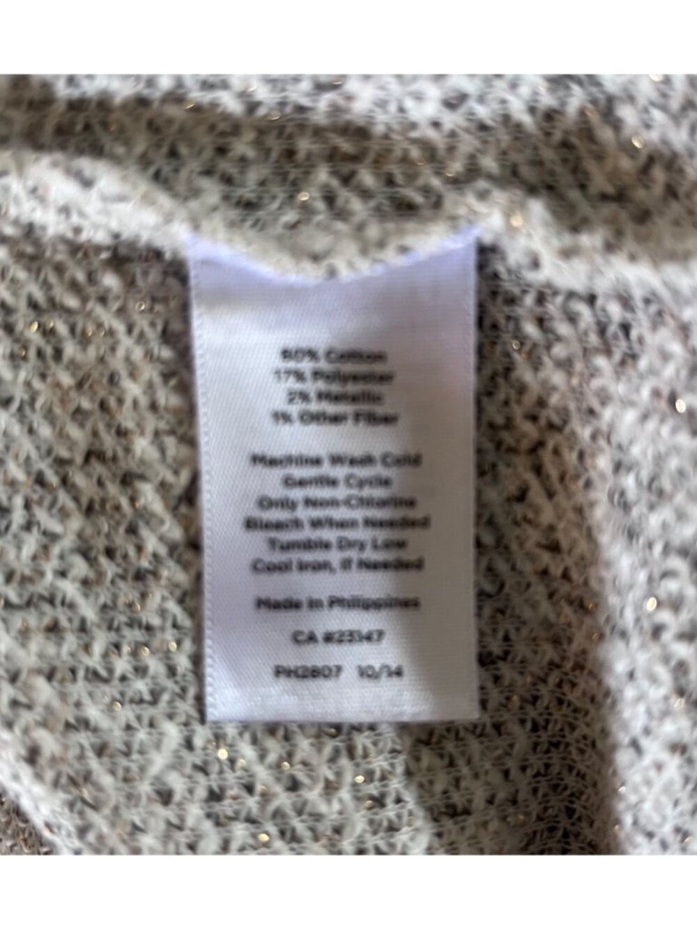 Talbots Womens Small Open Beige Cardigan Long Sleeve Sweater Two Pockets - Picture 6 of 6